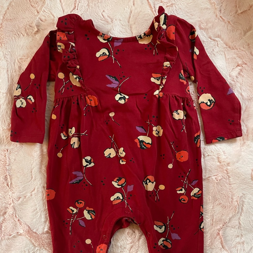 Tea Collection Floral Long Sleeve Romper